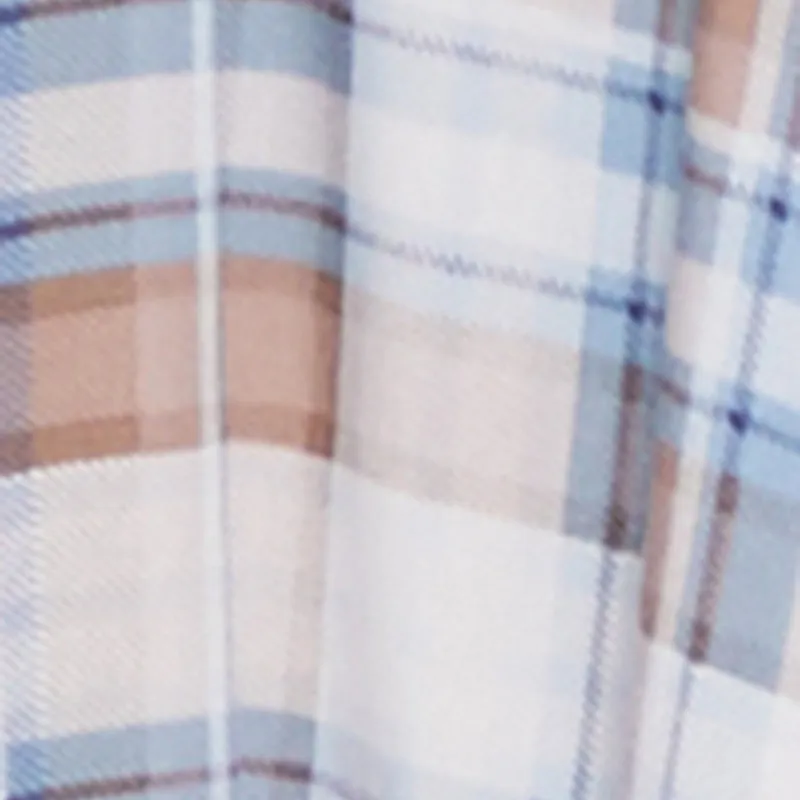 Plaid Smocked Handkerchief Hem Tube Dress Work Attire