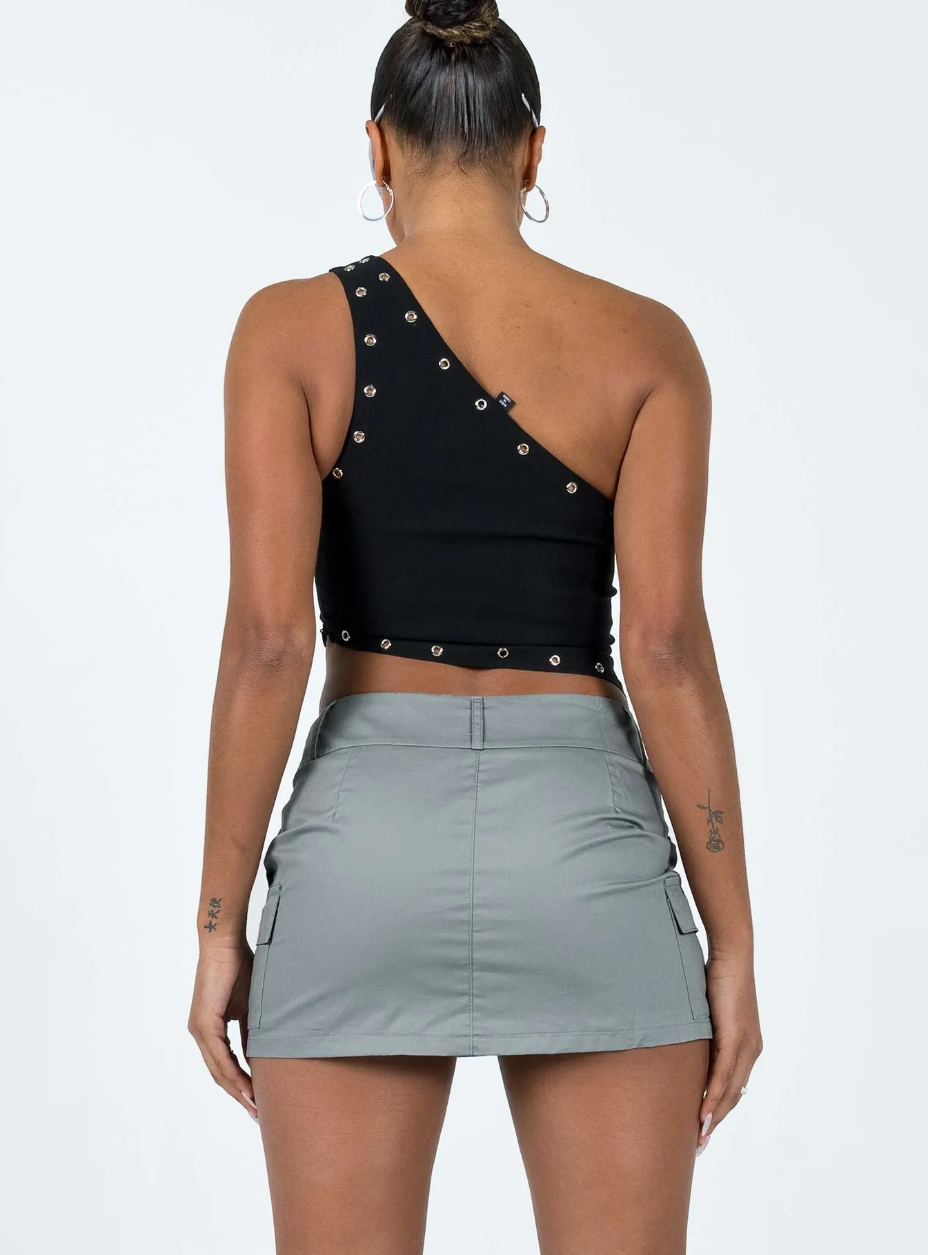 Lightwear Look Jameson Mini Skirt Grey