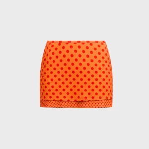 Miaou Elektra Skirt - Red Polka Dot Tie Dye Style