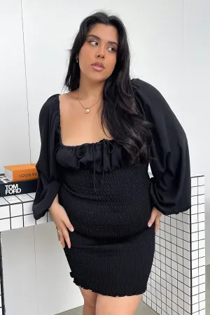 Ella Dress - Black Flash Glow Glow Heat