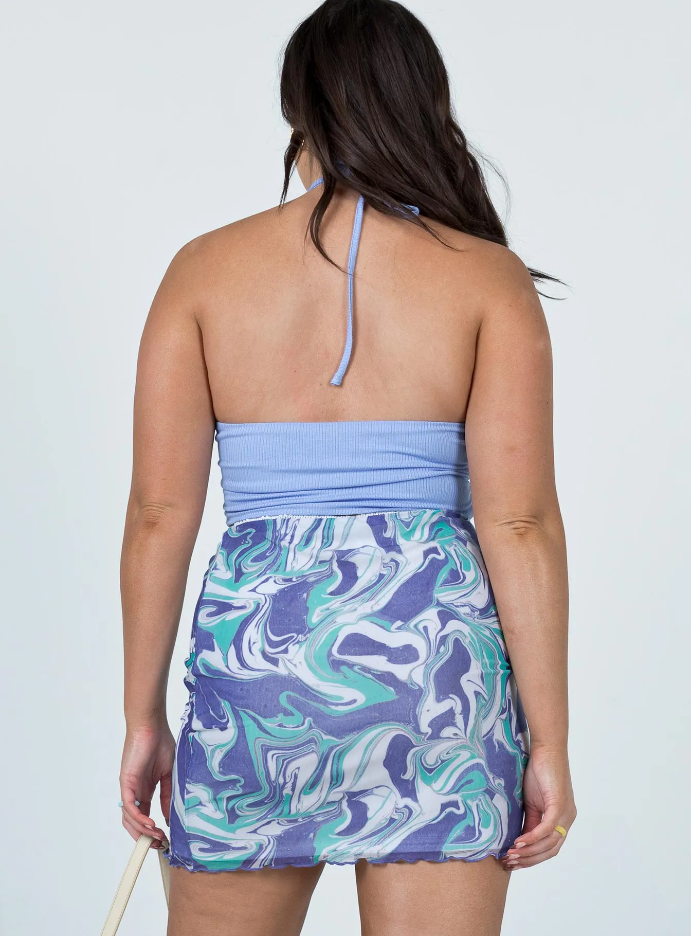 Remi Mini Skirt Blue High Waist