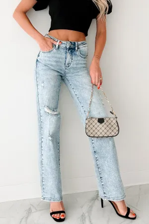 Nikolai Mineral Wash Judy Blue 90s Straight Leg Jeans (Light) Timeless Feel Breathable Brunch Outfit