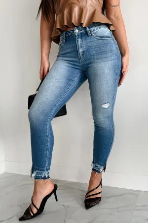 Artist Vibe Comfy Comfortable Wear Trevina High Rise Skinny Ankle Kancan Jeans (Medium)