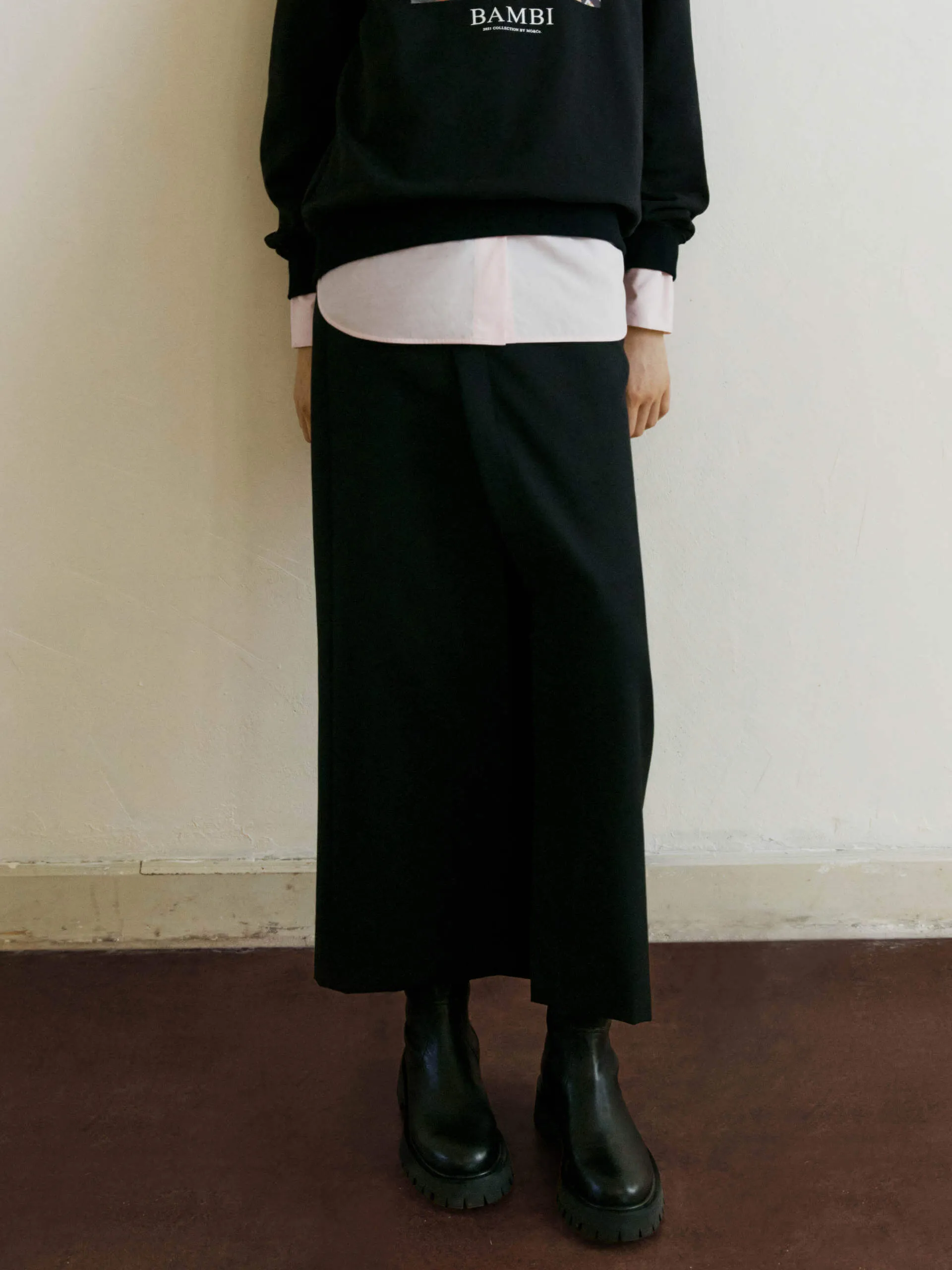 Deconstruct Slit Straight Skirt Sequined Finish Family Celebration