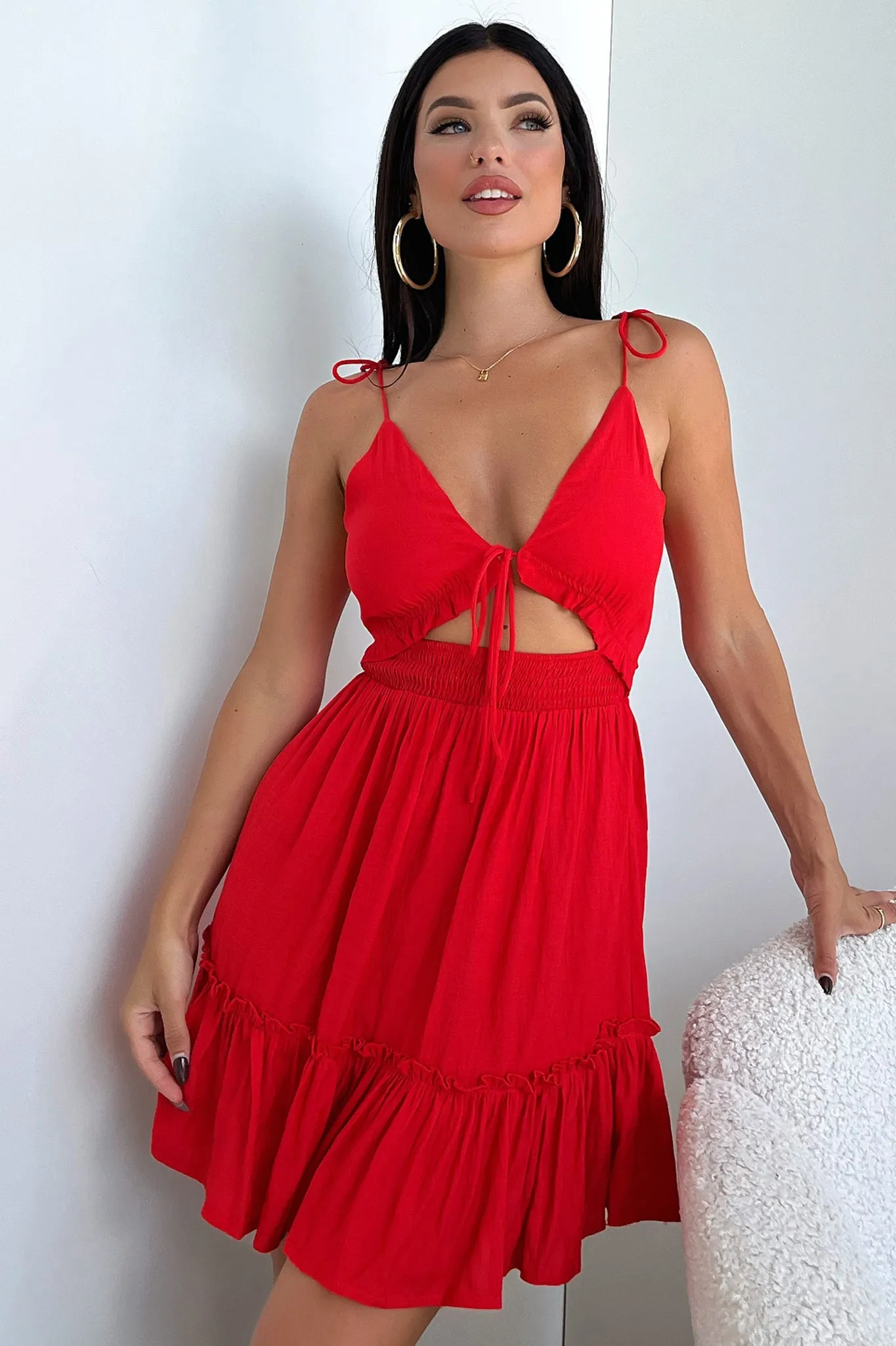 Primerose Dress - Red Stretchable Fit