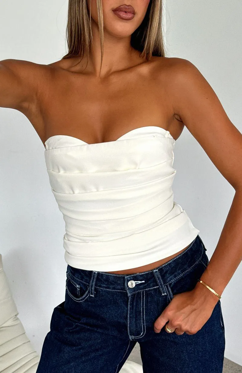 City Streets Bustier Off White UVProtection Coating CrossGrain Fabric