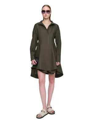 Adela Paper Poplin Dress Antibacterial Treatment