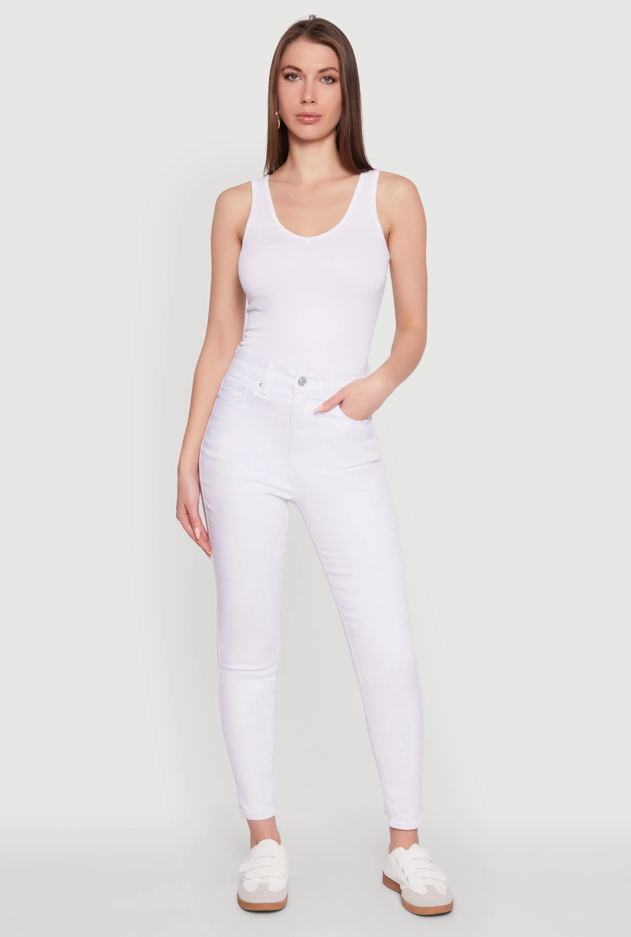 WAX Basic Skinny Jeans Party Look Classic Wear Faded Wash
