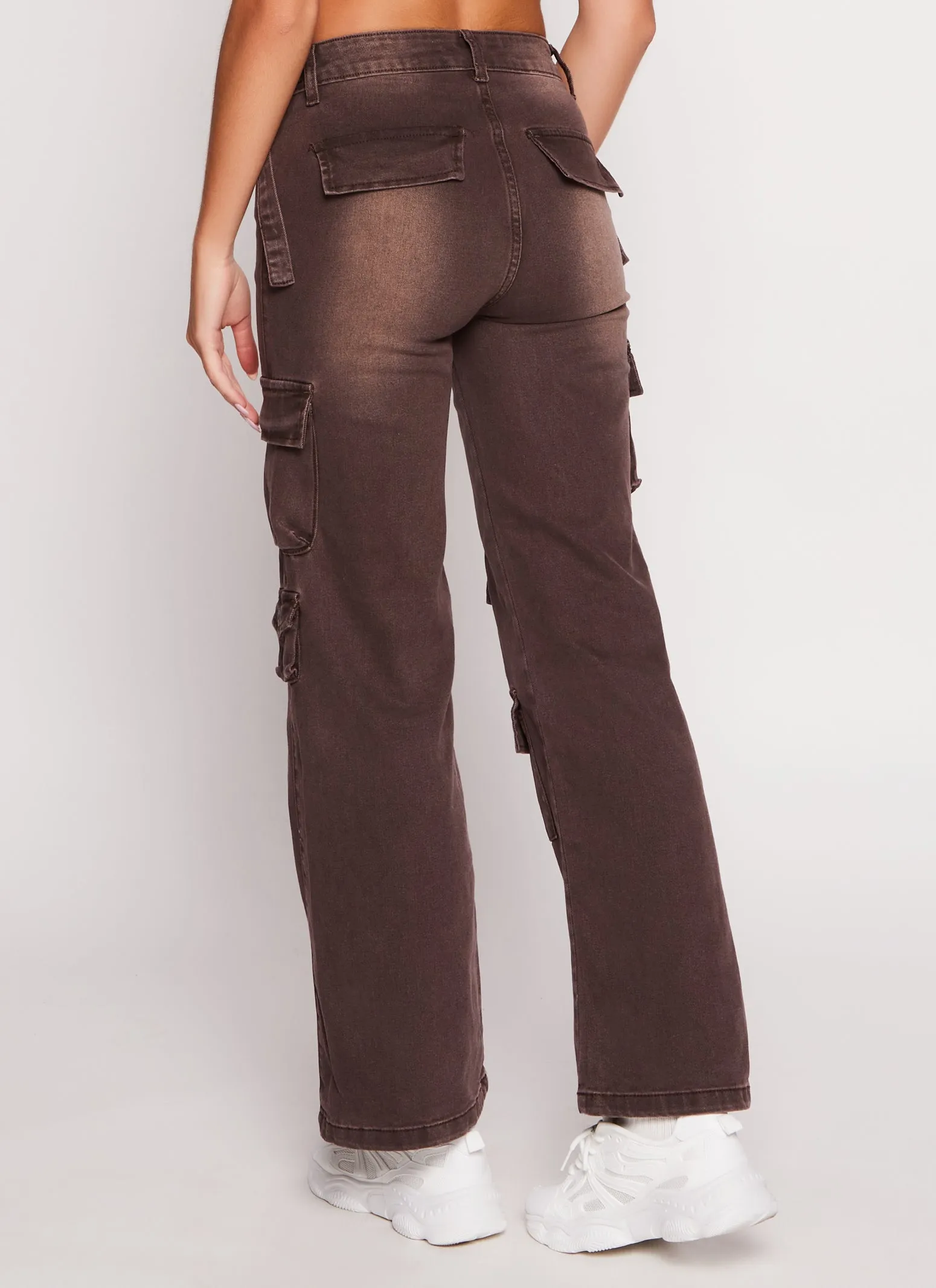 Trend Friendly Shopping Day Slim VIP Whiskered Straight Leg Cargo Jeans