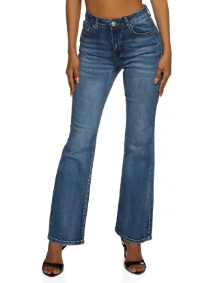 WAX Acid Wash Boot Cut Jeans Clean Lines
