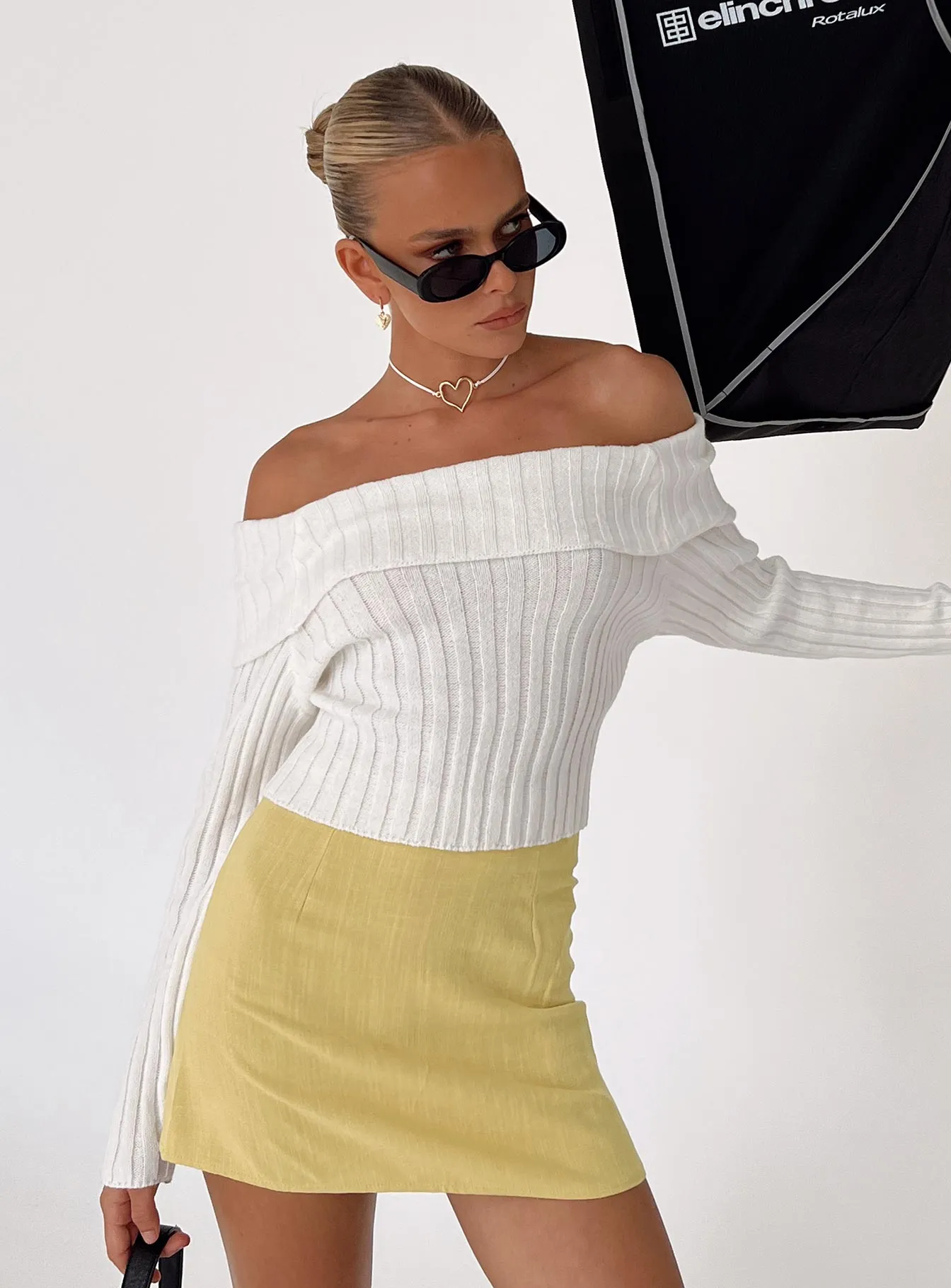 Contemporary Brand Selby Mini Skirt Lemon