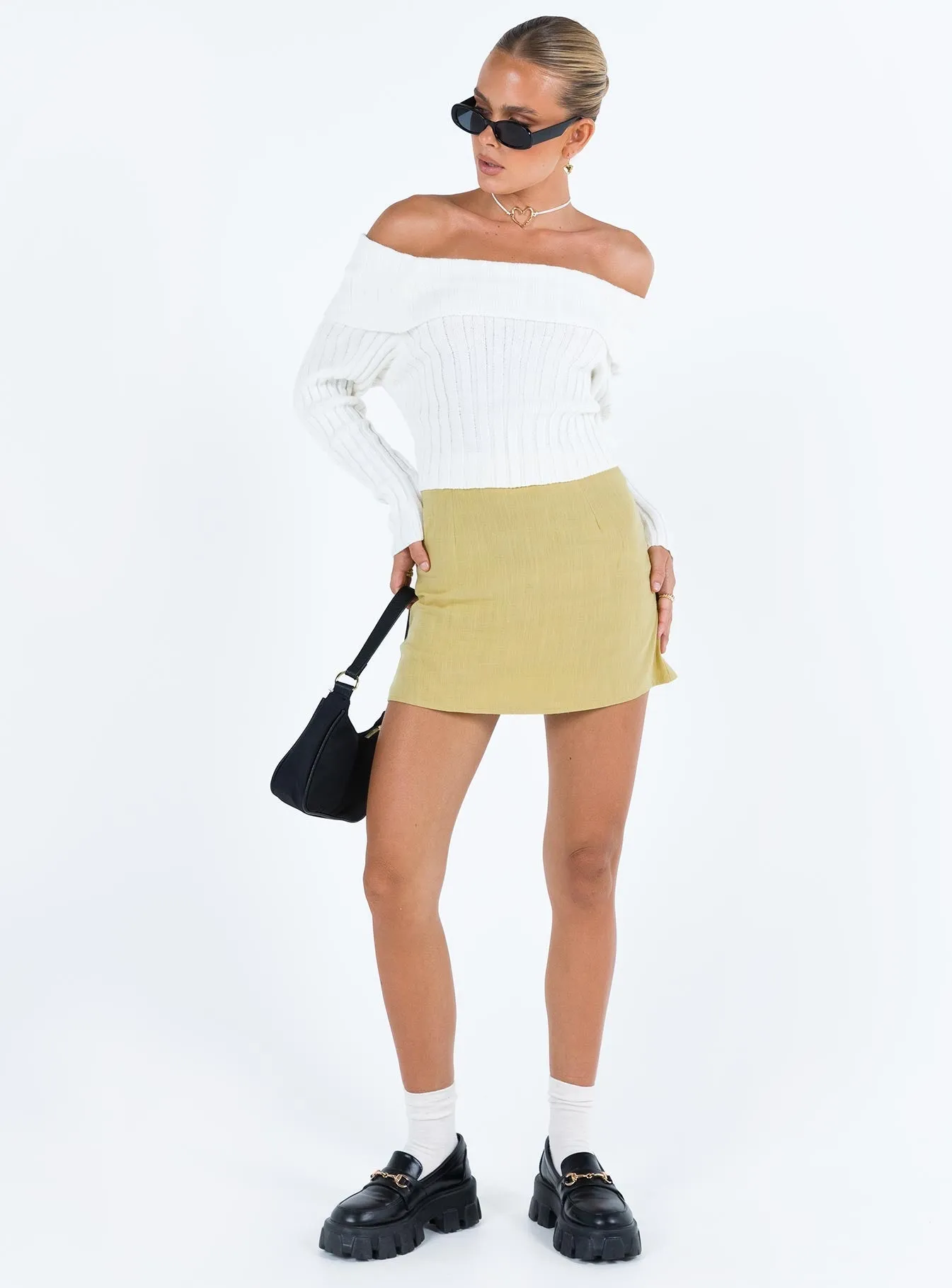 Local Artisan Selby Mini Skirt Lemon