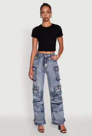 Daisy Mineral Wash Straight Leg Utility Jeans Anti Pilling Technology Anytime Look