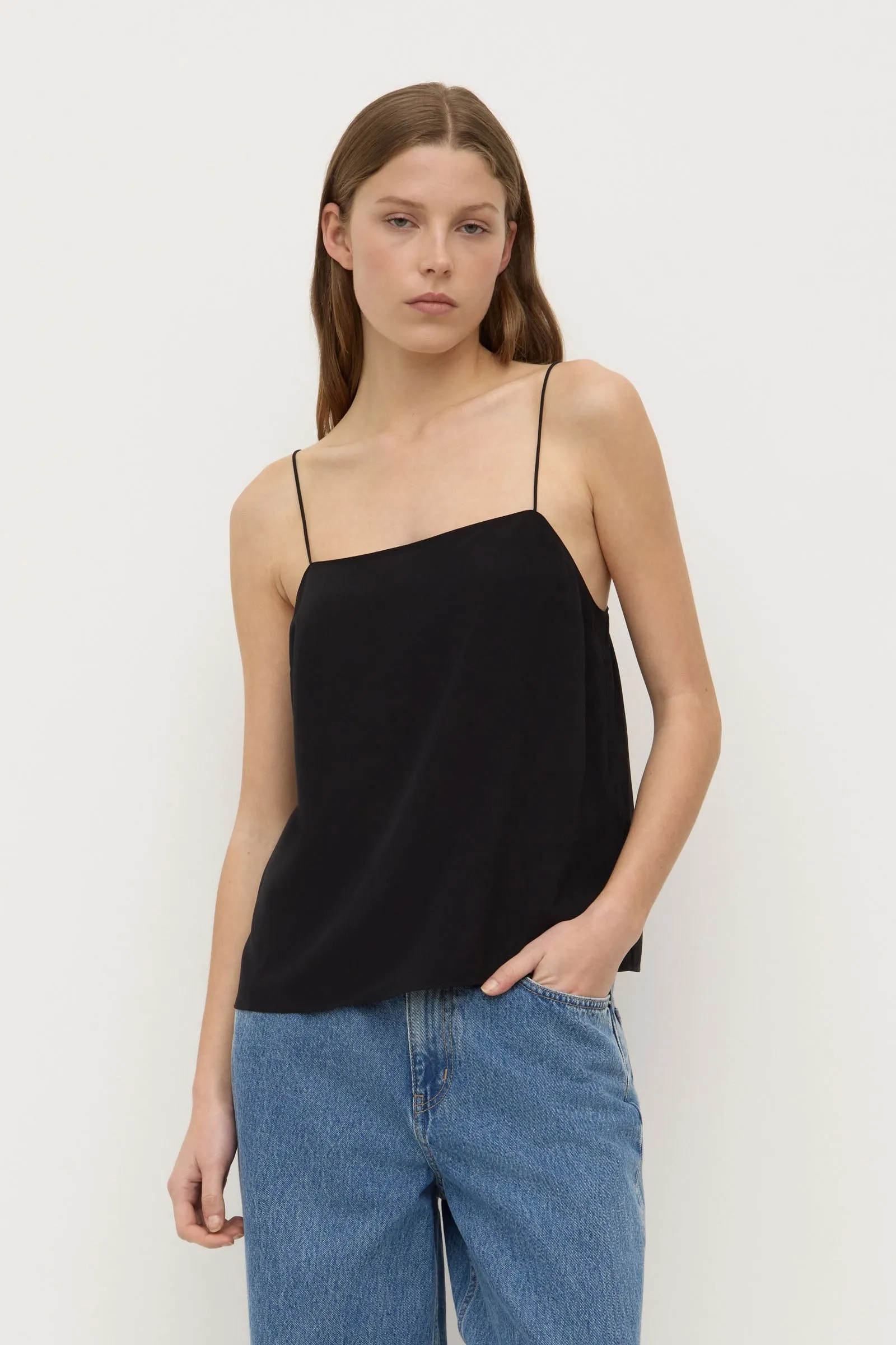 MoistureControlClothing Layered Paneling Aime Silk Tank