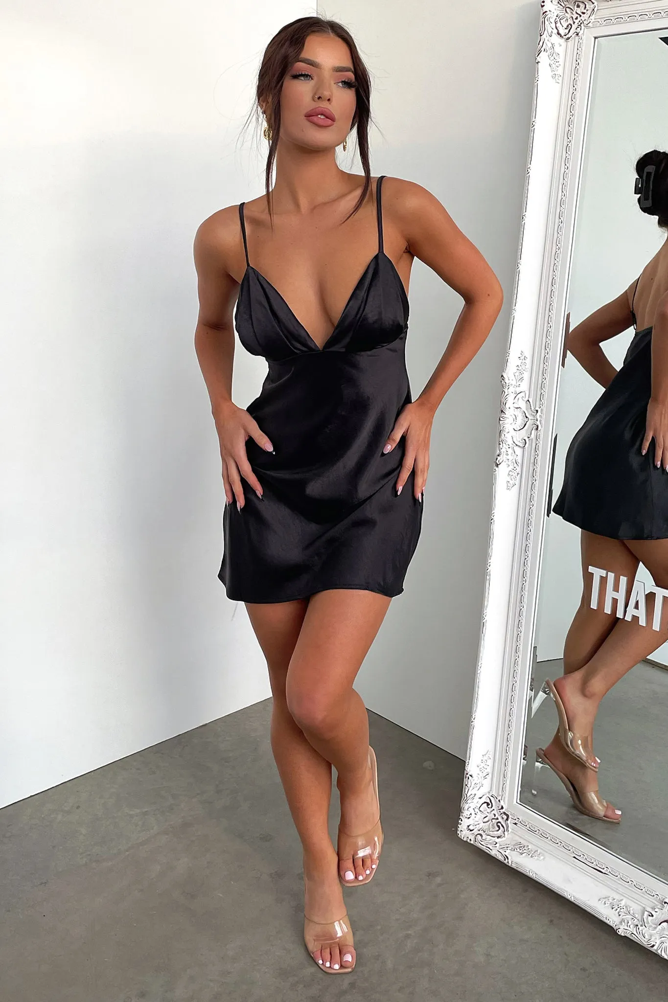 Dixie Dress - Black Moisture Wicking Technology Scene Sharp