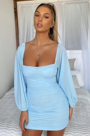 Hot Pop Marie Dress - Baby Blue