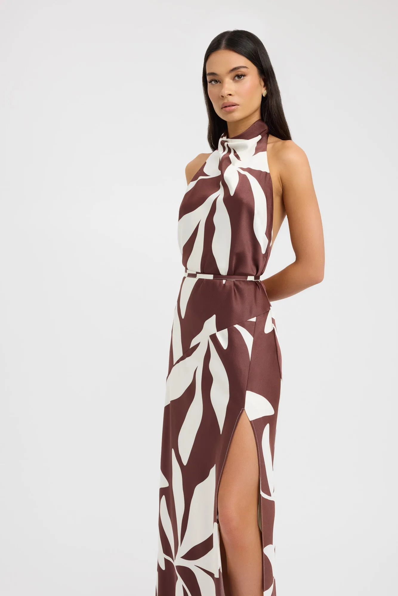 SplitHemDesign Wynnie High Cowl Maxi Dress
