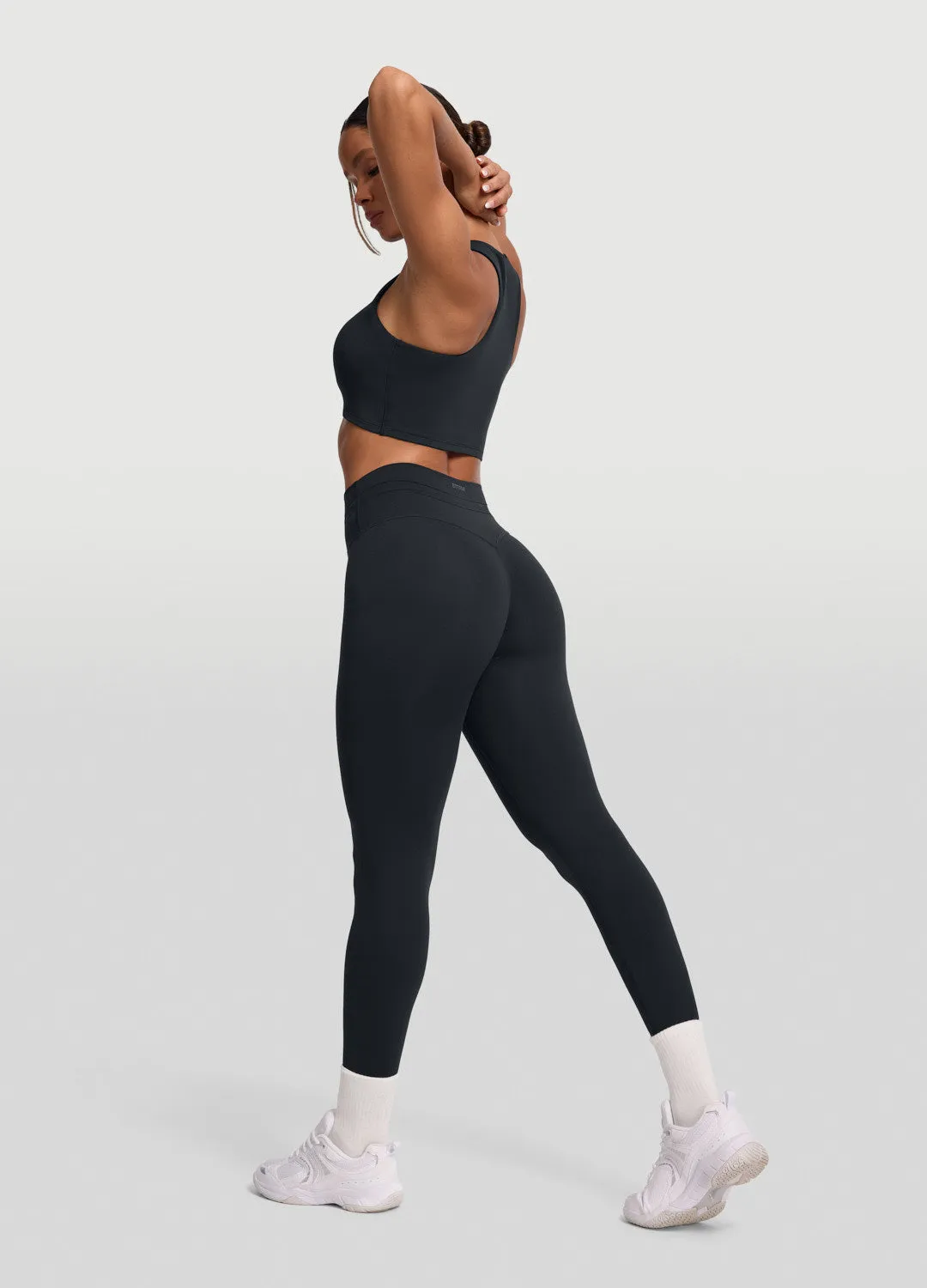 Sleek Drawstring Leggings Moisture wicking Wrinkle Resistant Pro Athlete