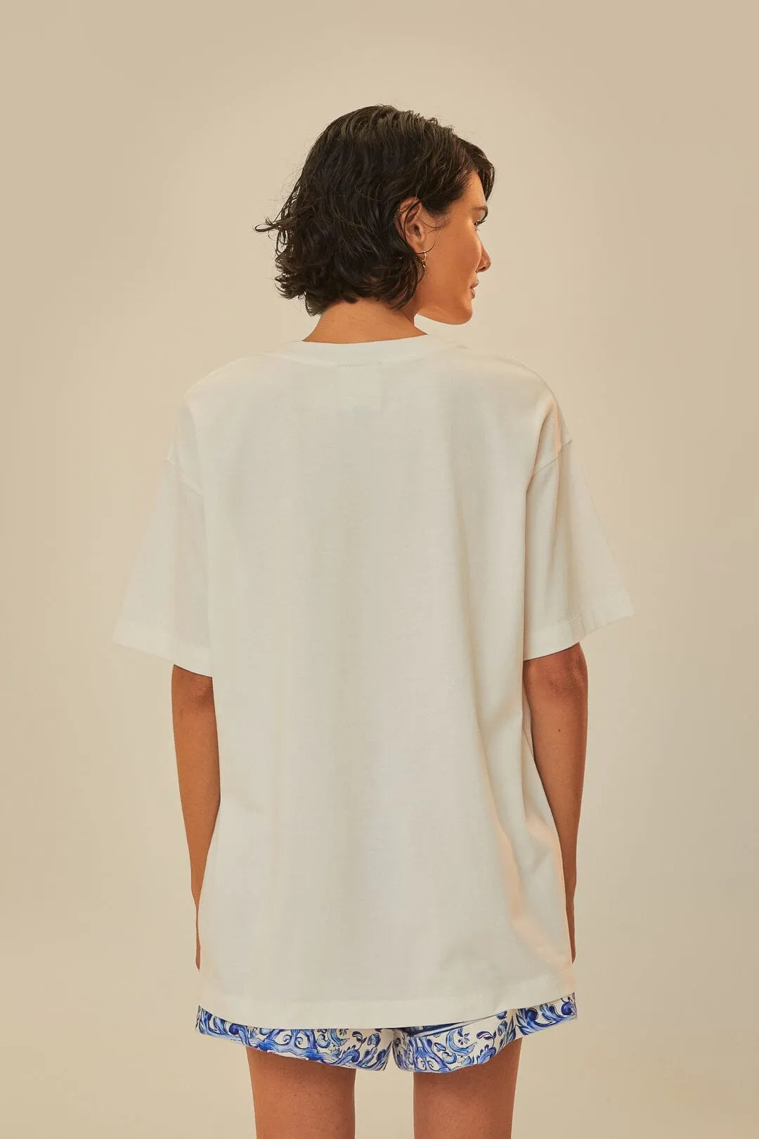 AntiPilling Finish Off-White Copacabana Organic Cotton Relaxed T-Shirt
