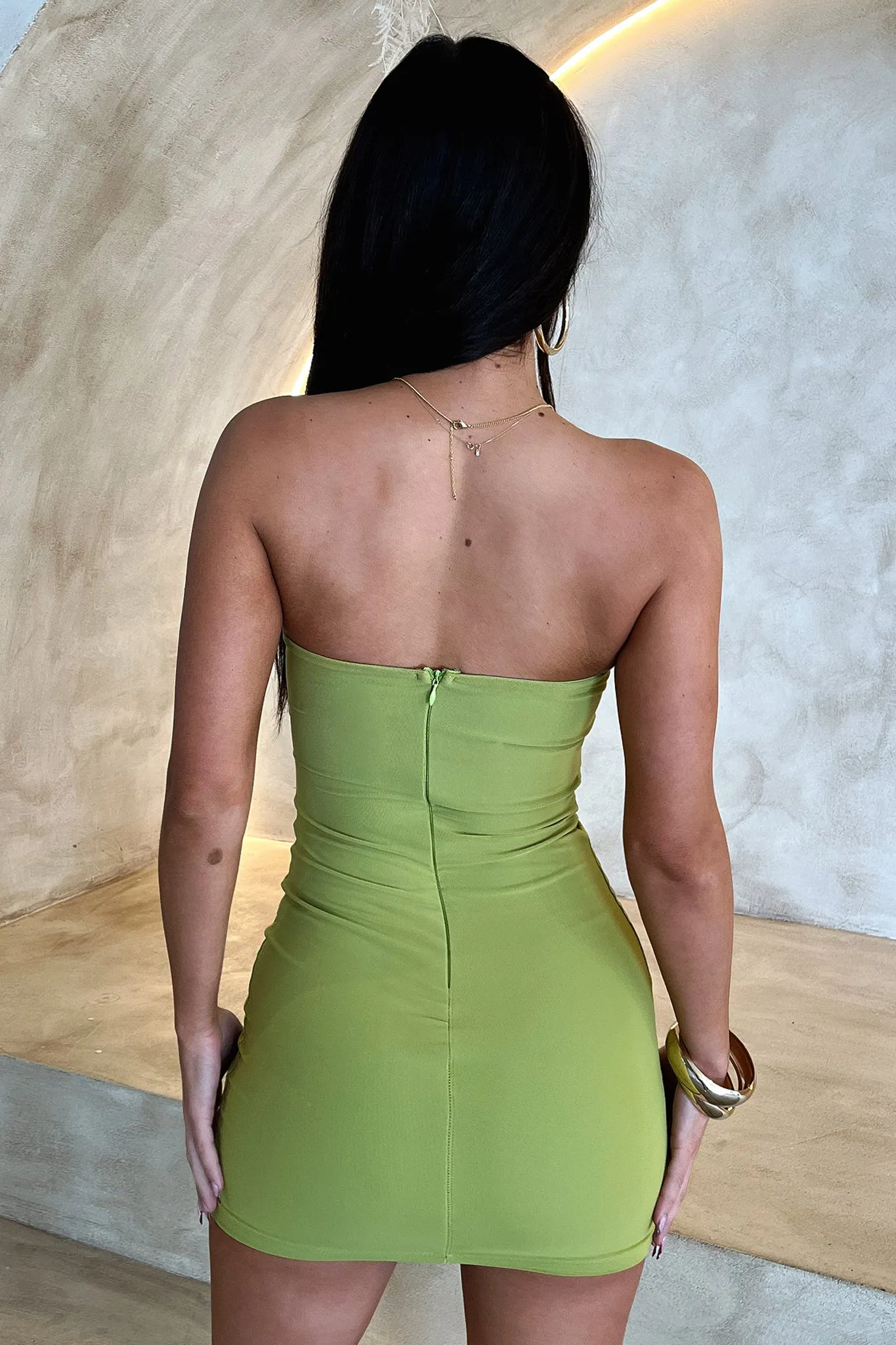 Shyra Dress - Green Snag Free