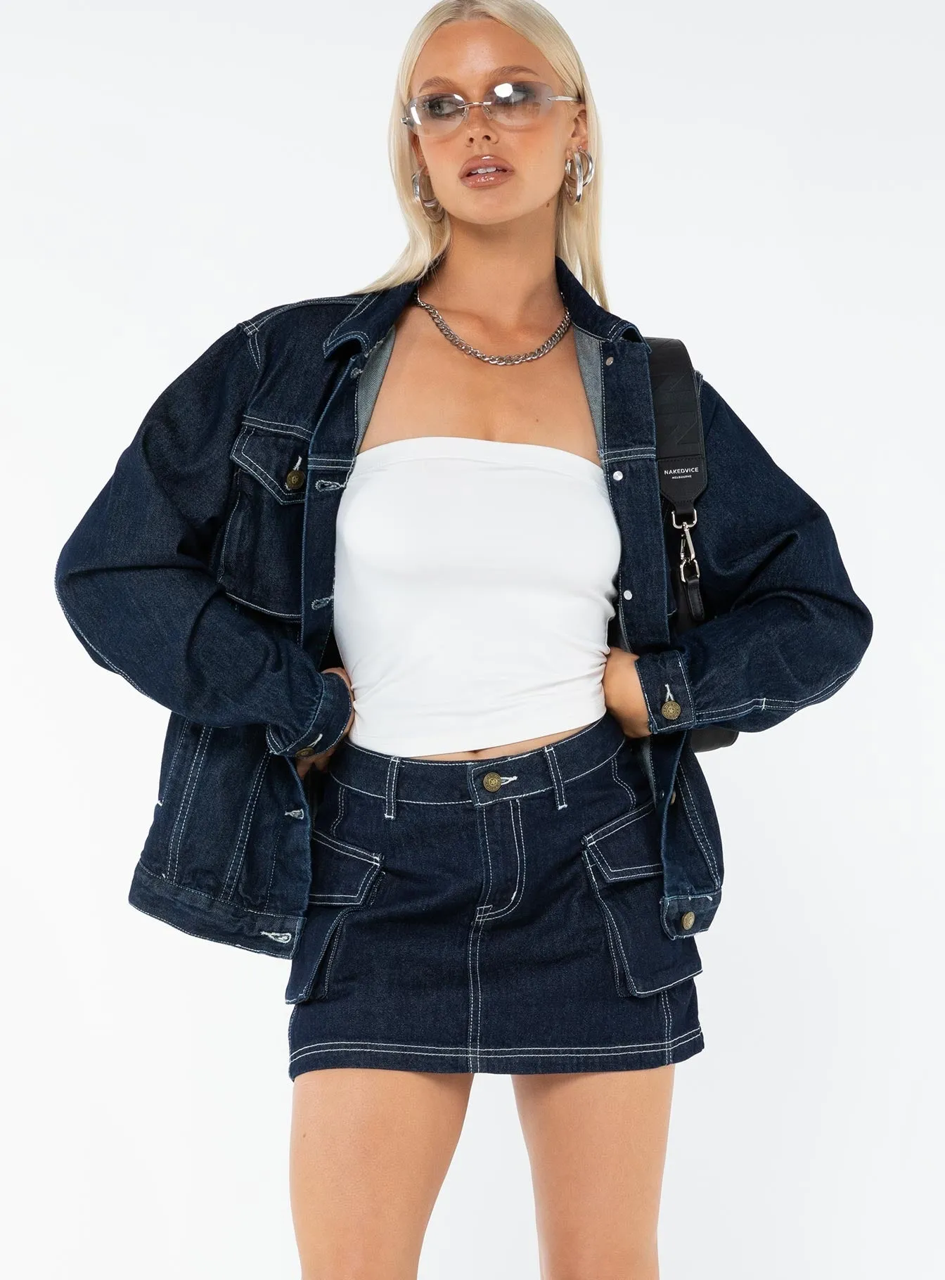 Junie Denim Mini Skirt Indigo Road Trip