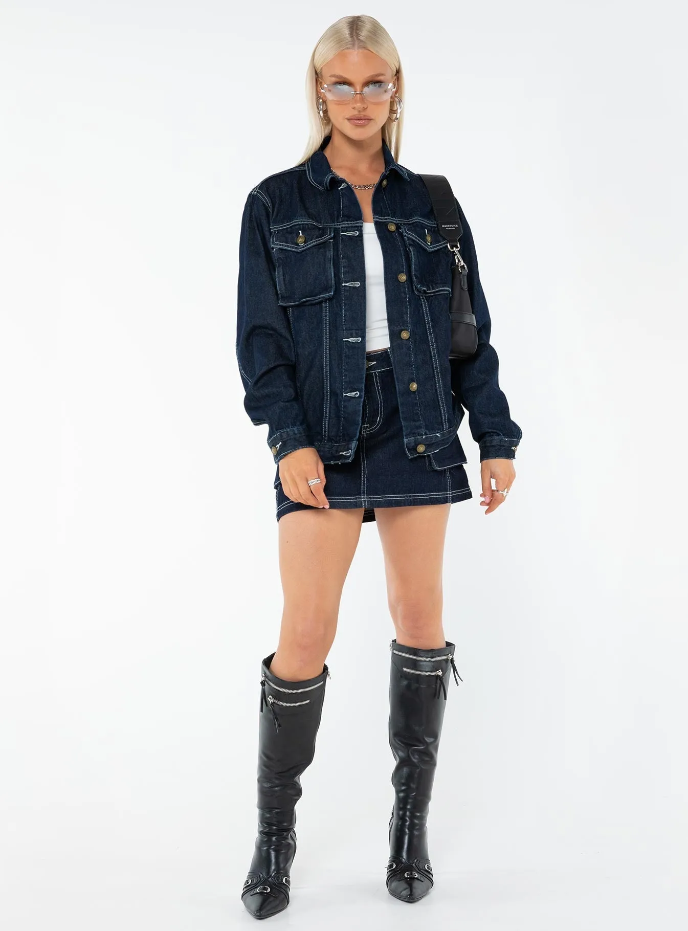 Junie Denim Mini Skirt Indigo Odor control Style Preview