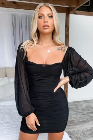 Marie Dress - Black Eco Dye Weekend Vibe