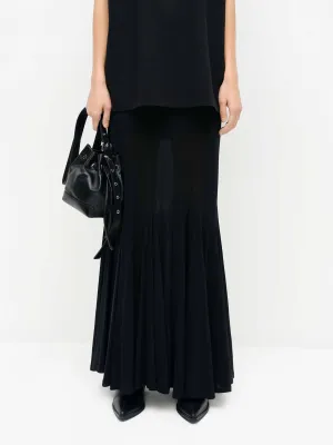 Mermaid Hem Maxi Skirt Moisture wicking
