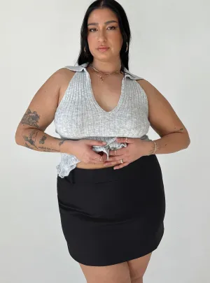 Modern Design Casual Outfit Adam Mini Skirt Black Curve