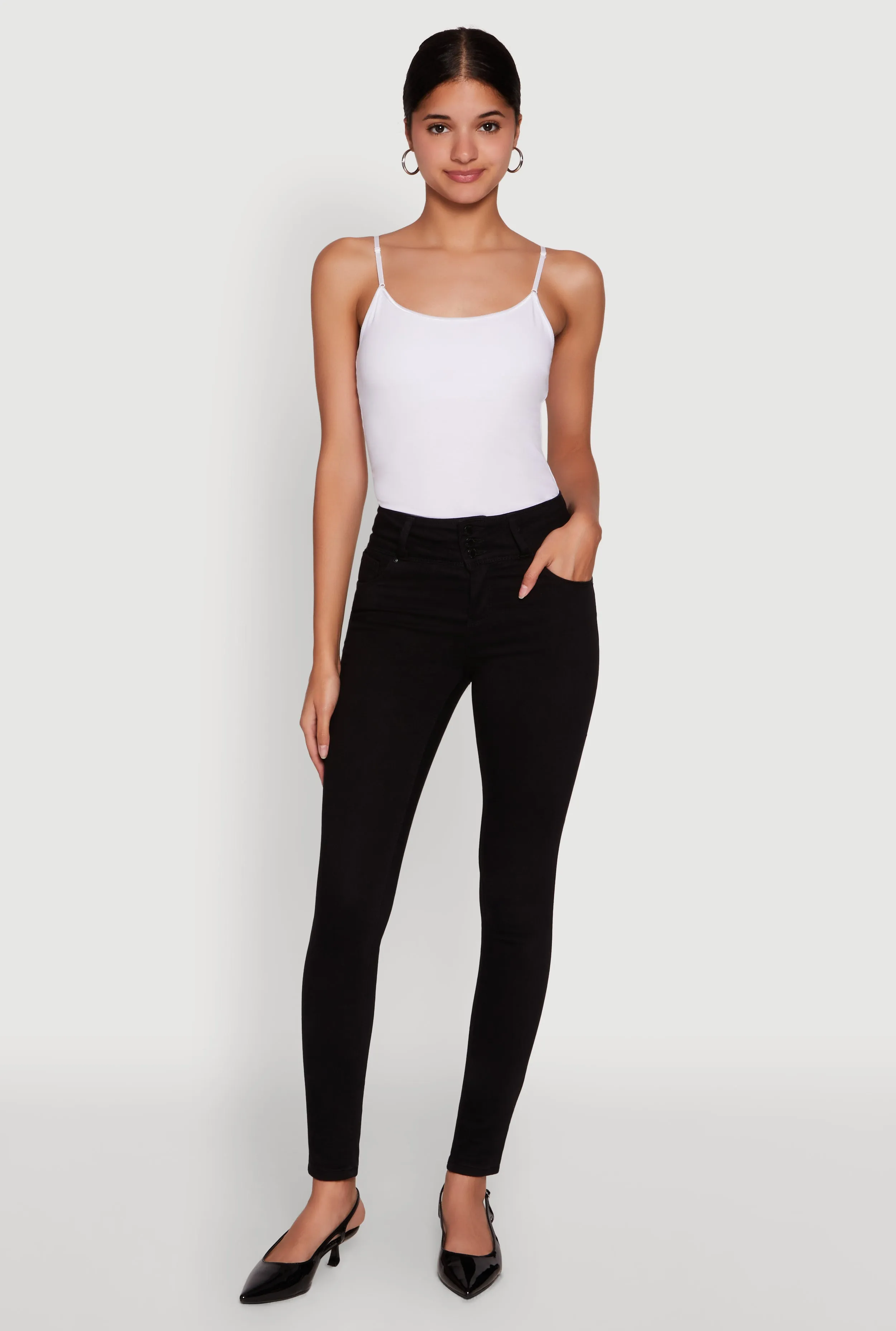 Fast Match WAX High Waisted Push Up Skinny Jeans
