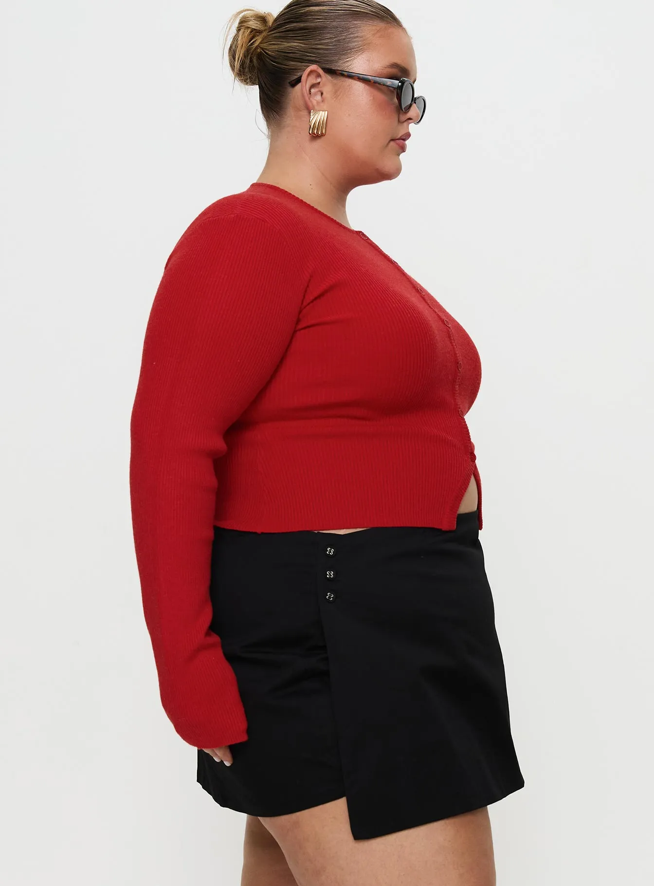 Soft Aesthetic Sora Skort Black Curve