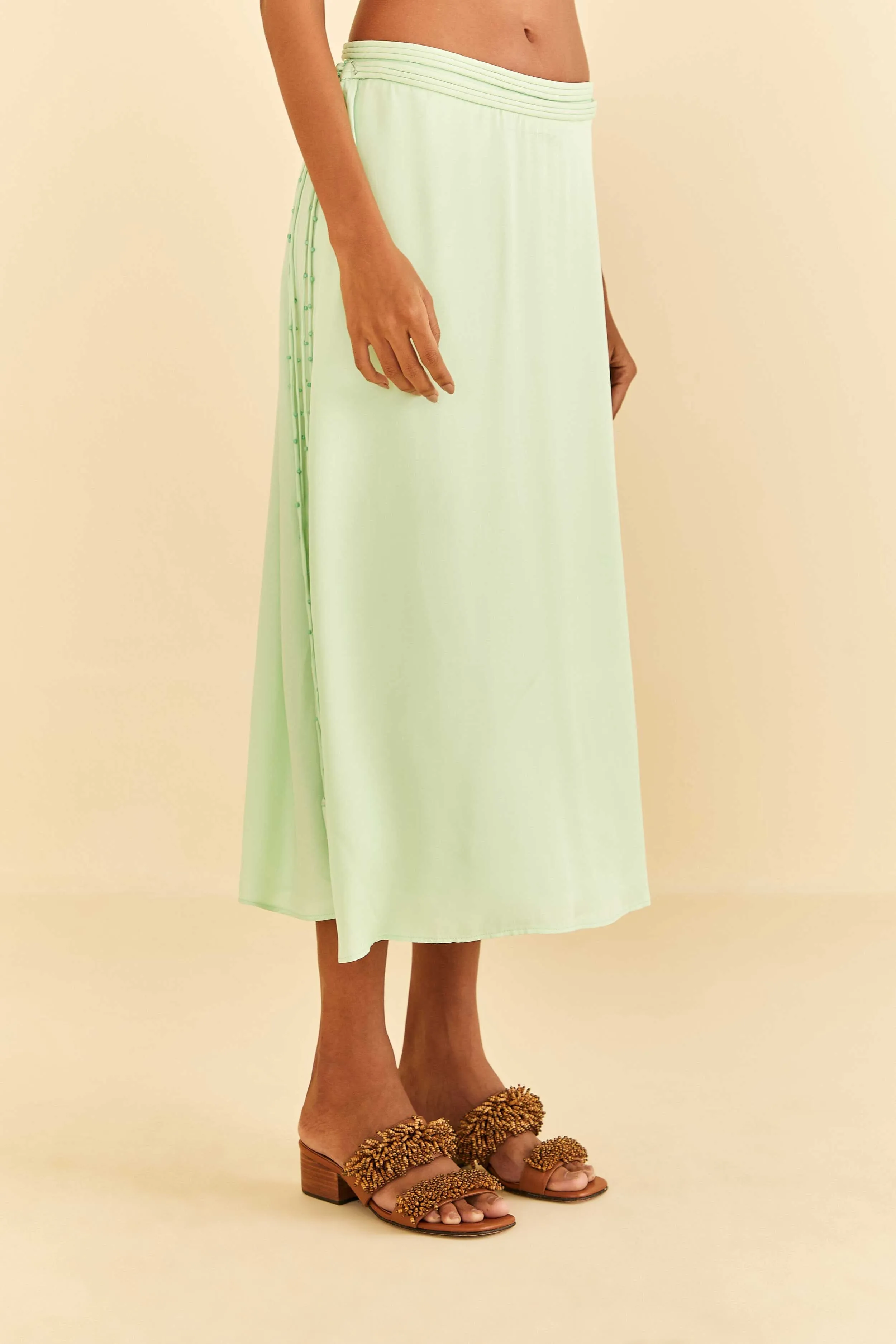 Mint Midi Skirt Quick Dry Technology