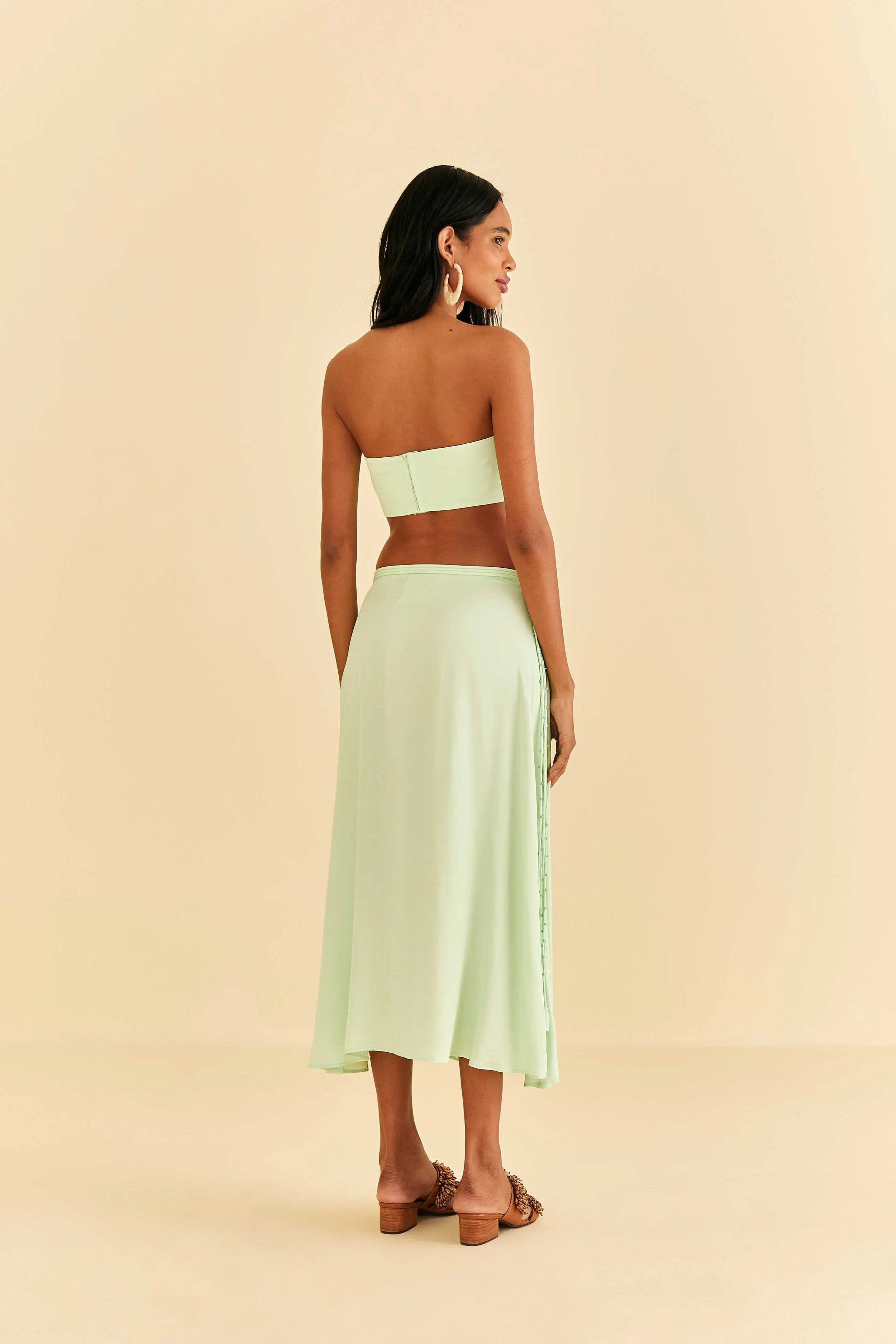 Simple Layers Mint Midi Skirt