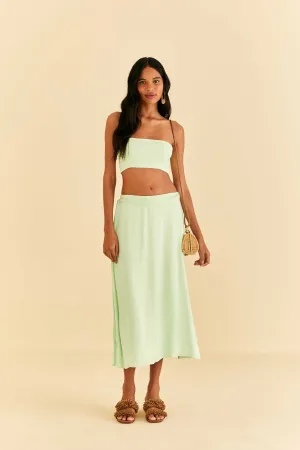 Comfort Waistline Mint Midi Skirt
