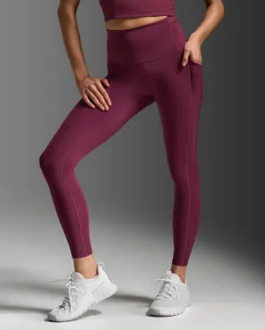 Non See Beginner Level Smooth Compression Form Stash Hi-Rise Compression Tights with Pockets