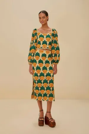 Sand Pineapple Crochet Skirt Minimalist fashion