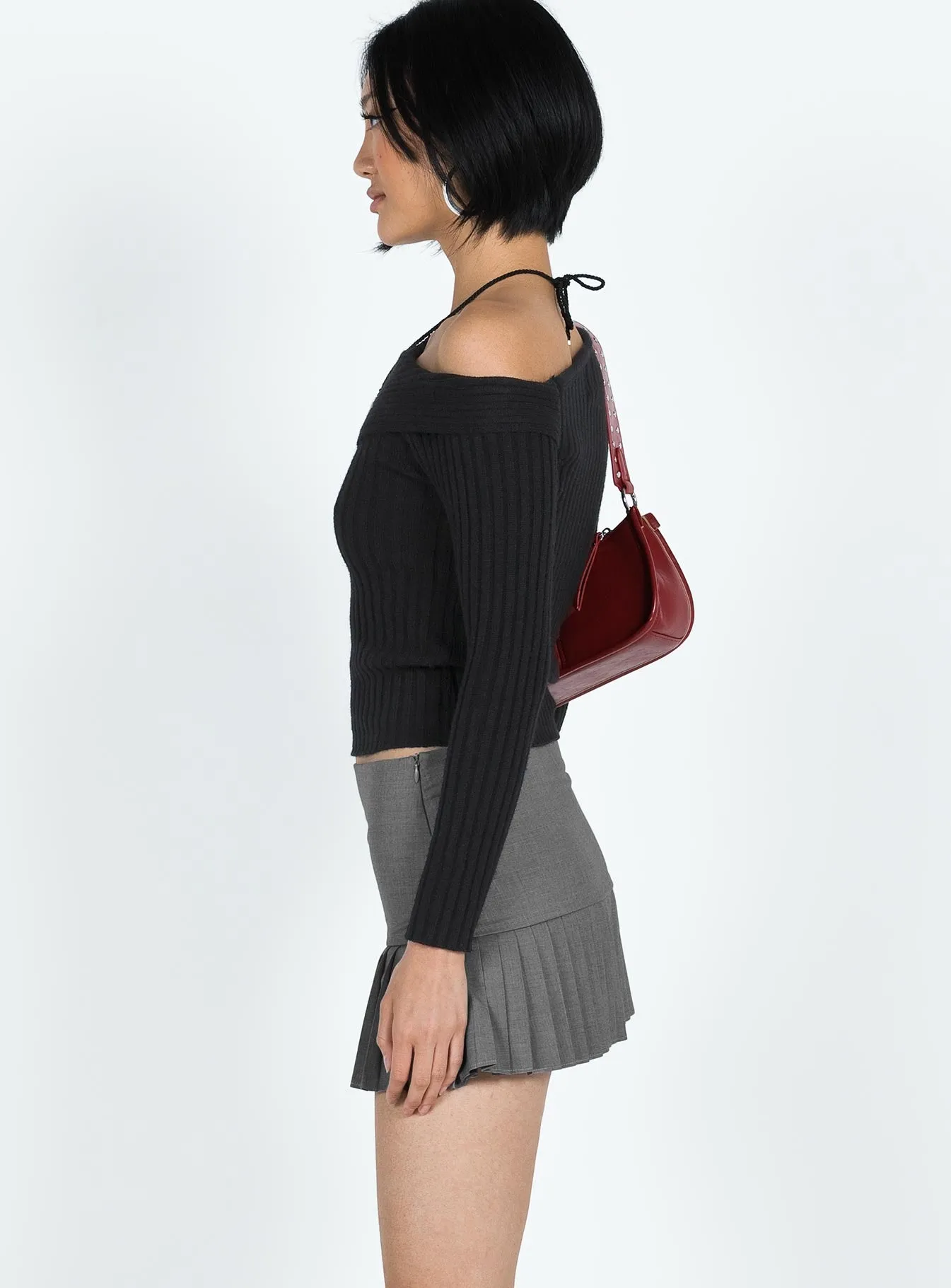 Opaque Lining Weekend Ready Gina Mini Skirt Grey