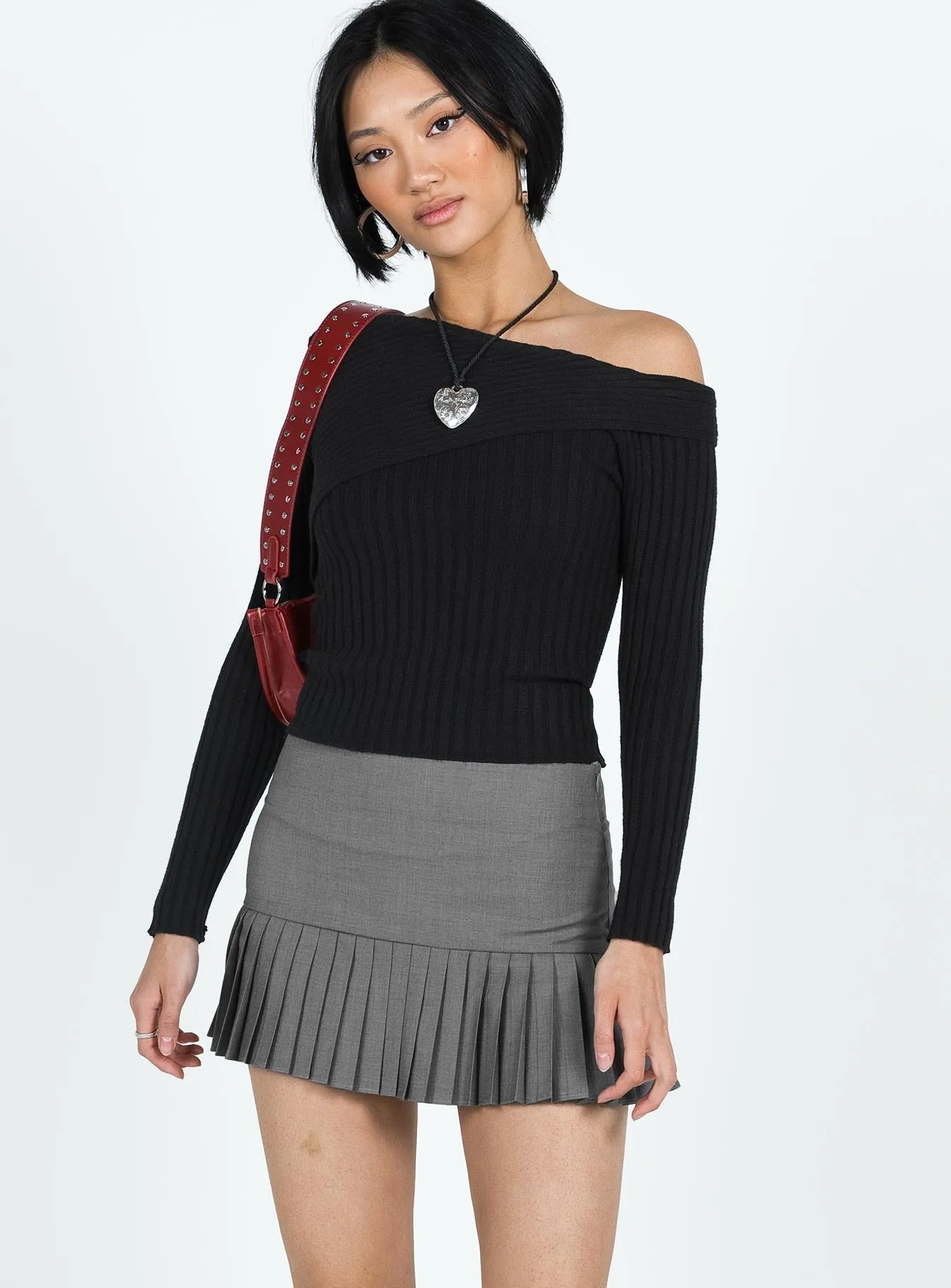 Relax Outfit Gina Mini Skirt Grey