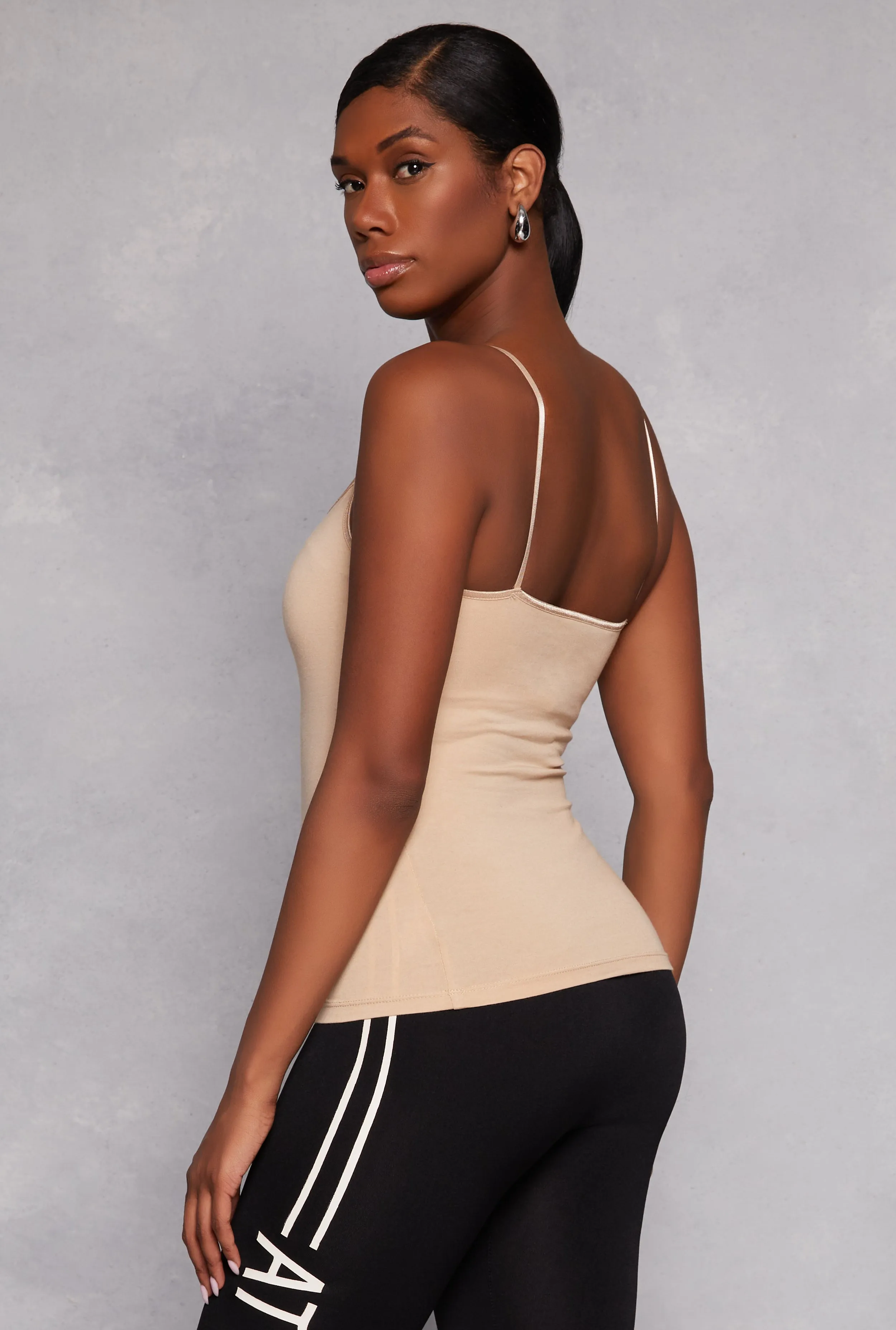 Collectible Quick Release Fabric Scoop Neck Shelf Bra Cami