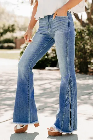 Bobby High Rise Flare KanCan Jeans (Medium) Layered Panel Construction