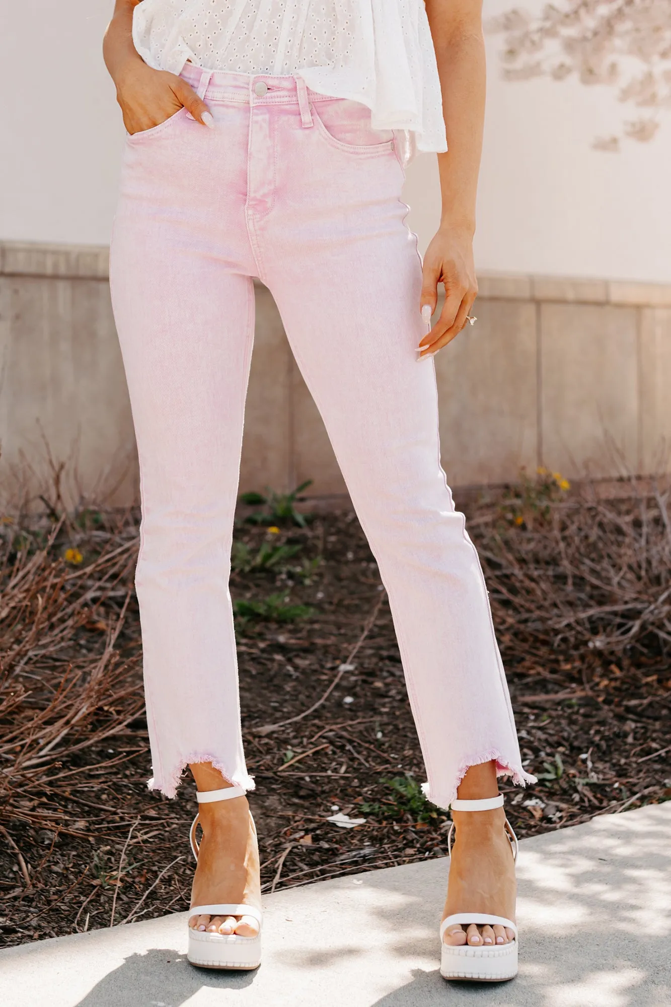 Outdoor Adventure Stylish Family Style Student Outfit Earthy Brad Tummy Control Kick Flare Saige Jeans (Orchid)