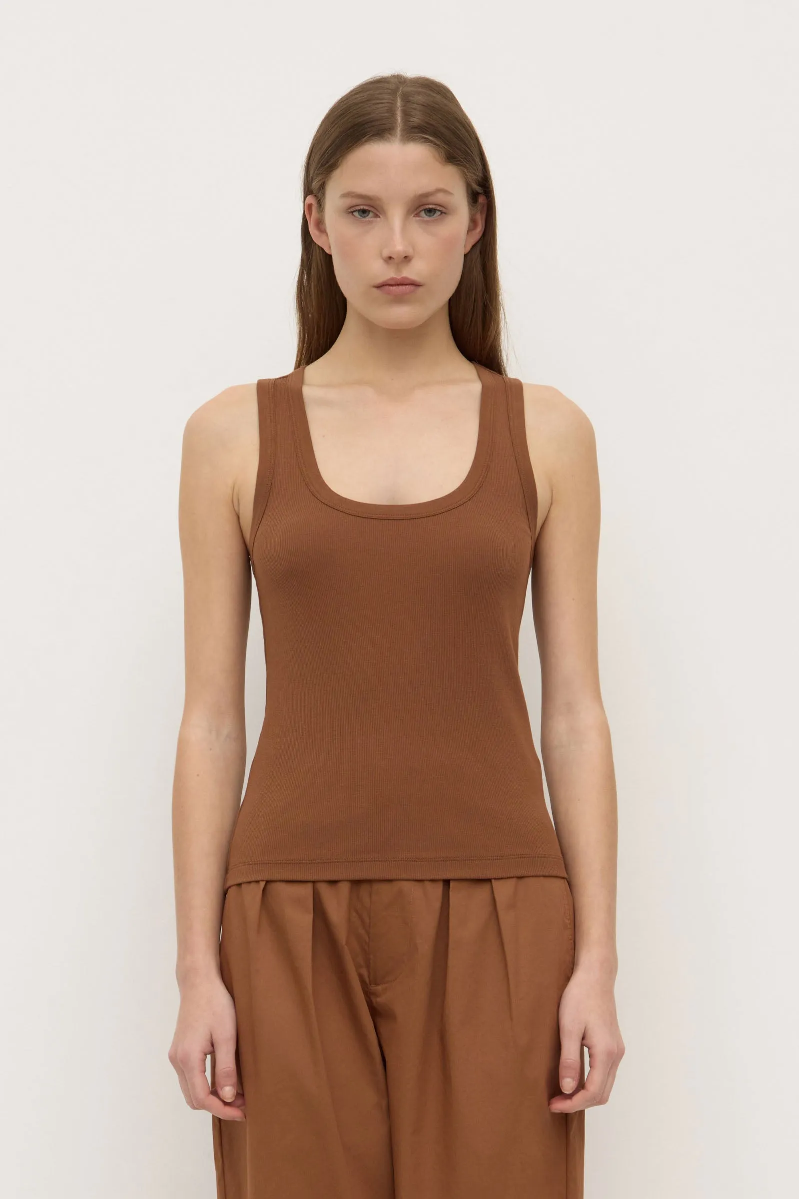 Robyn Scoop Neck Rib Tank LowMaintenanceFabric