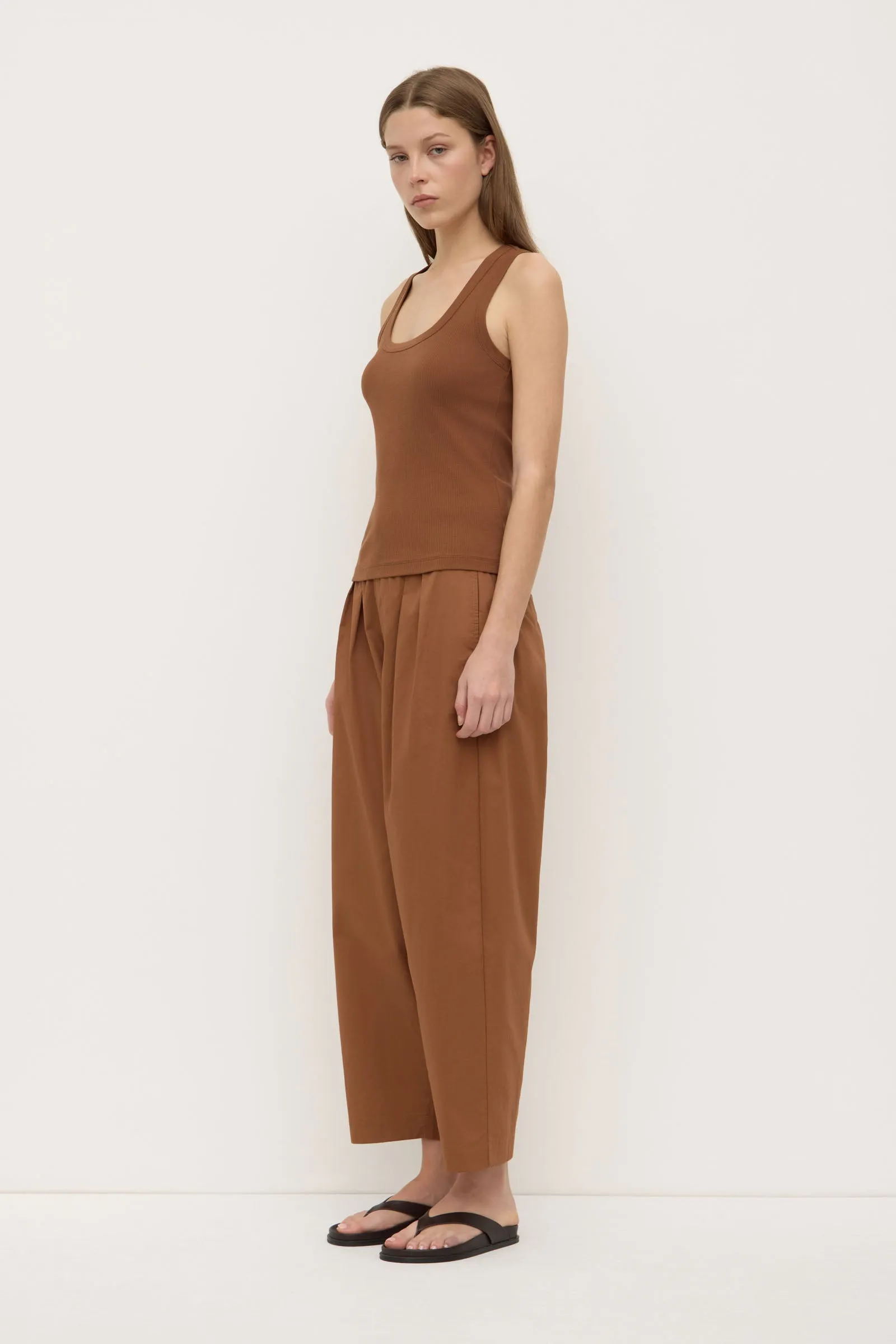 Robyn Scoop Neck Rib Tank Adjustable Fastenings