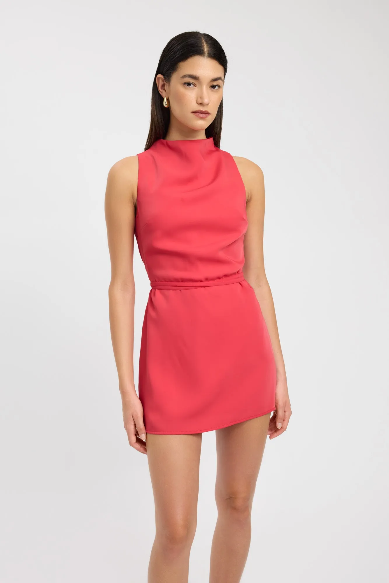 SweatAbsorbentLining Maria Cowl Mini Dress