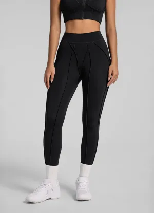 Multi Panel Construction Contour Stitch Leggings