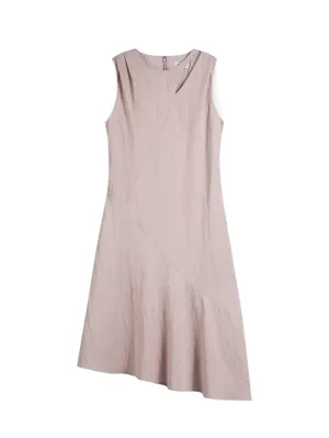 Asymmetric Slit Dress Hypoallergenic Fibers Polish Tone