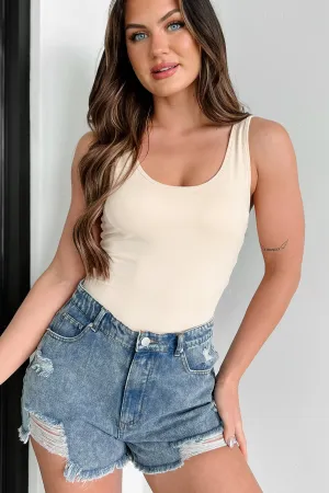Dance Yoga Everyday Basic Tank Bramisuit (Beige)