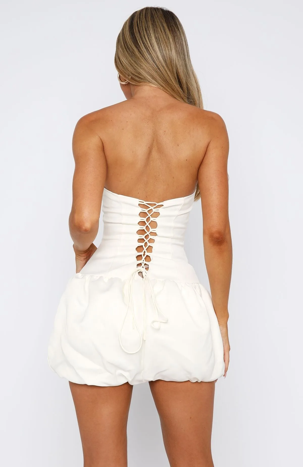 Sunshine Serenade Mini Dress Cream Breathable Material Jewel tone
