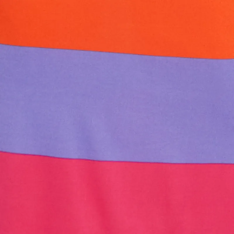 Color Blocked Striped Polo Collar Sleeveless Midi Dress Drizzle Sky Air View