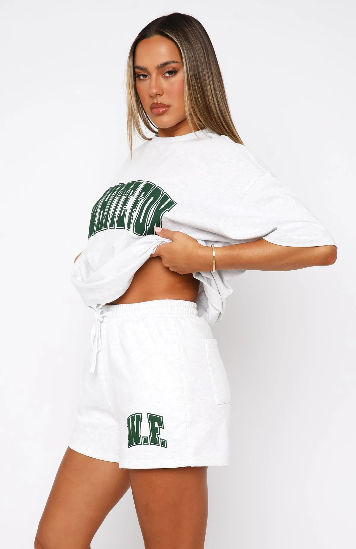 Decade Classics Varsity Lounge Shorts Grey Marle QuickReleaseBuckle Travel Shorts